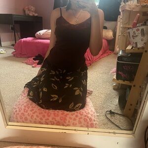 Brown lace fairycore top